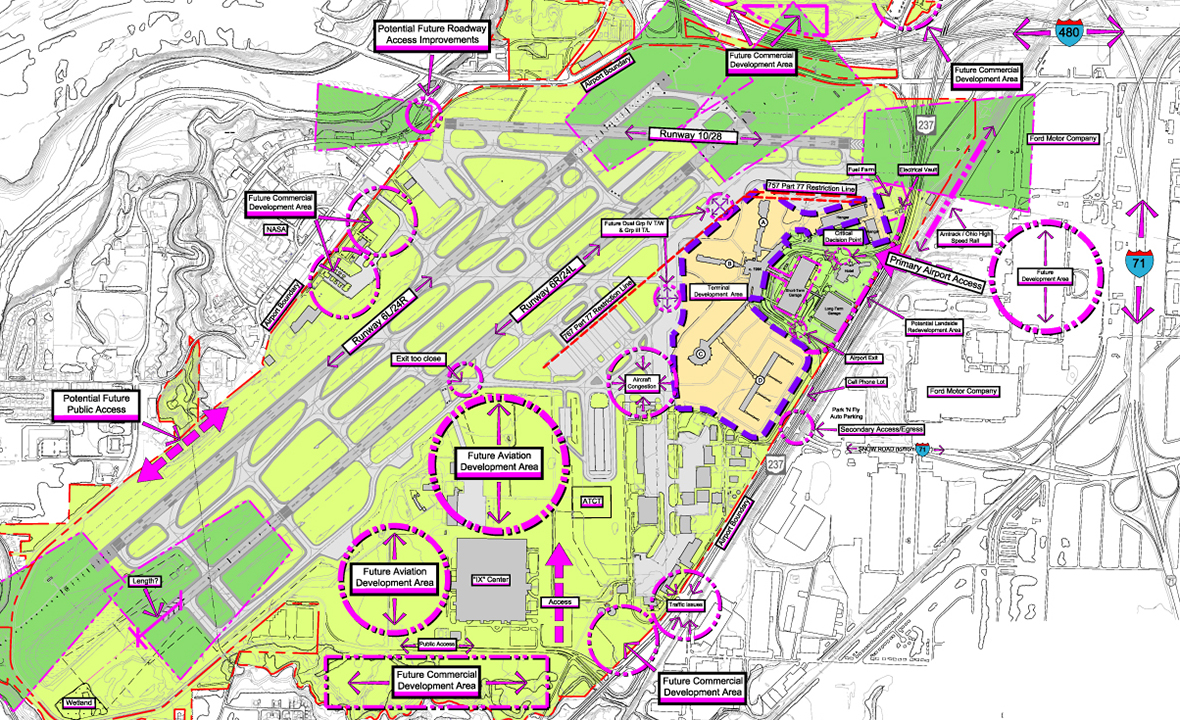 cle airport map