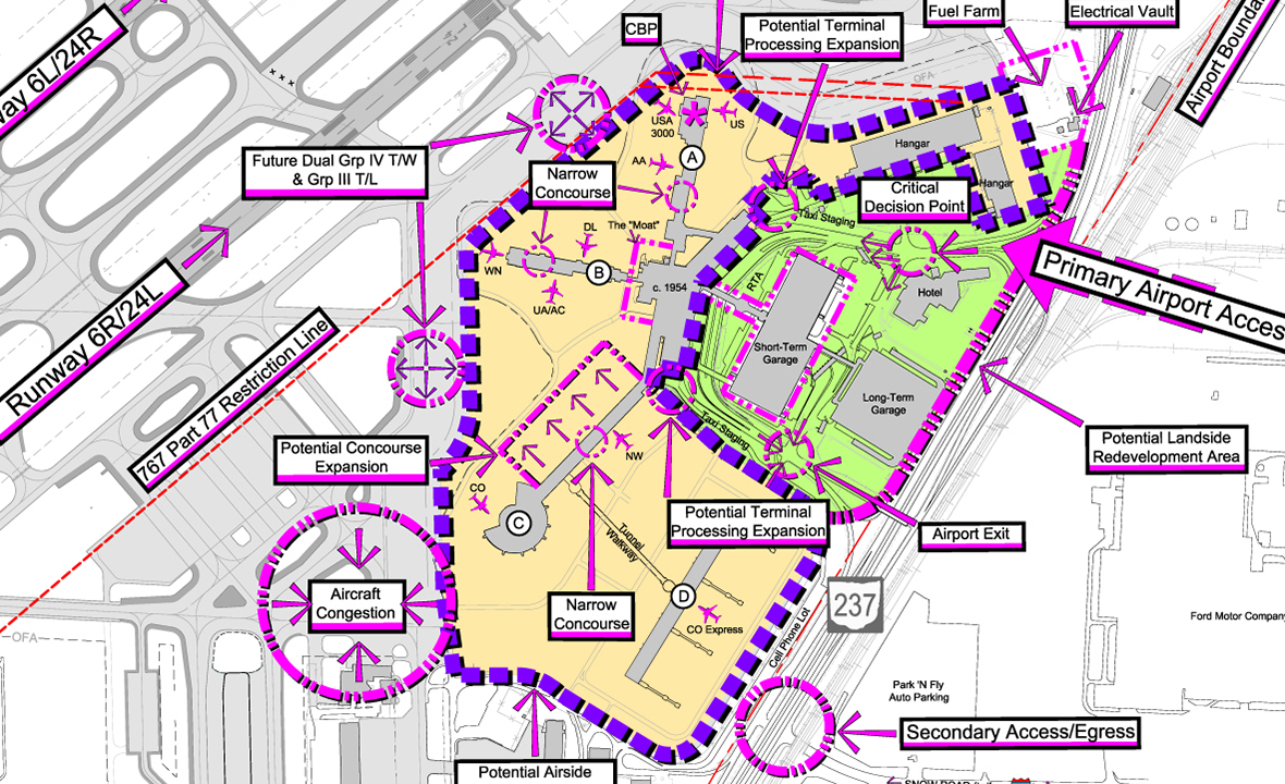 cle airport map